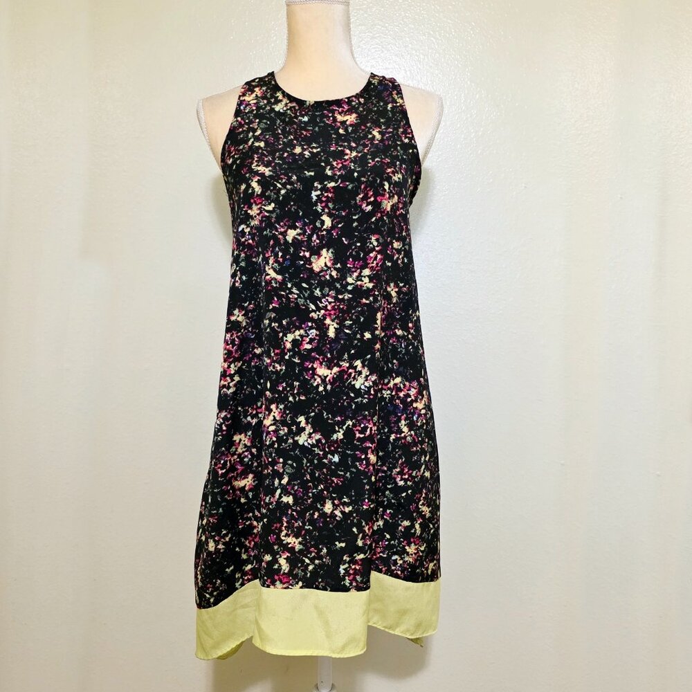 Women's XHILARATION Sleeveless Floral Black Dress Sz S EUC
